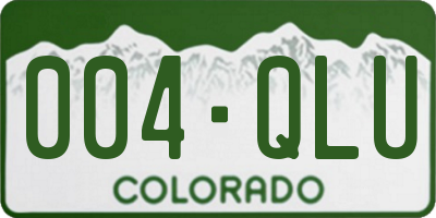 CO license plate 004QLU