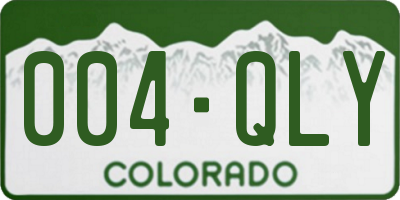 CO license plate 004QLY