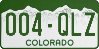 CO license plate 004QLZ