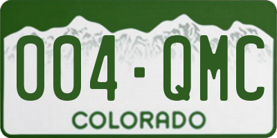 CO license plate 004QMC