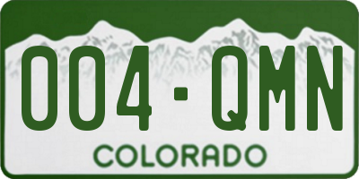 CO license plate 004QMN