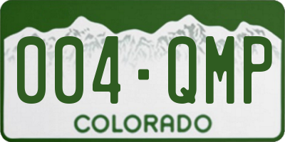 CO license plate 004QMP