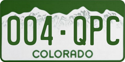 CO license plate 004QPC