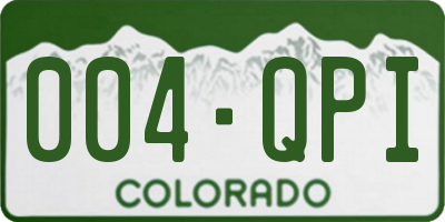 CO license plate 004QPI