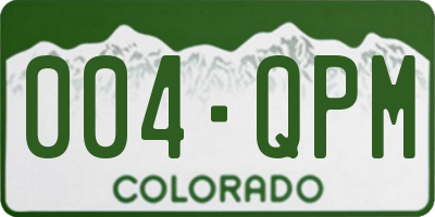 CO license plate 004QPM