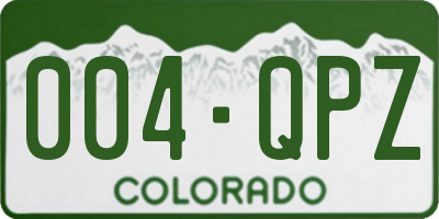 CO license plate 004QPZ