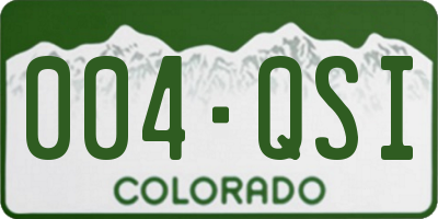 CO license plate 004QSI