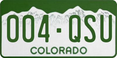 CO license plate 004QSU