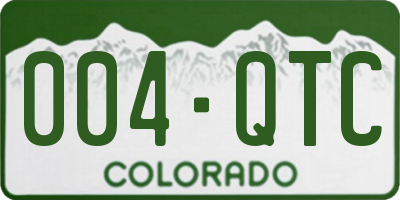 CO license plate 004QTC