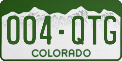 CO license plate 004QTG