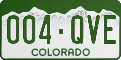 CO license plate 004QVE