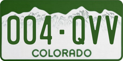 CO license plate 004QVV