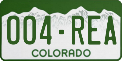 CO license plate 004REA