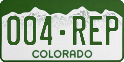 CO license plate 004REP
