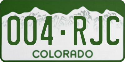 CO license plate 004RJC