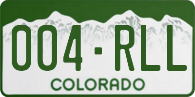 CO license plate 004RLL