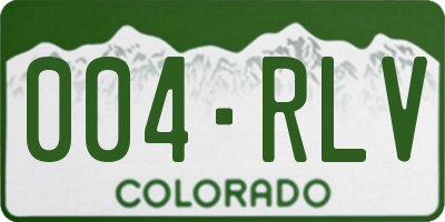 CO license plate 004RLV