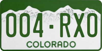 CO license plate 004RXO