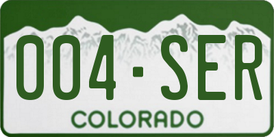 CO license plate 004SER