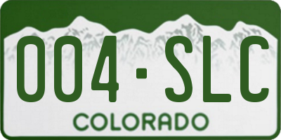 CO license plate 004SLC