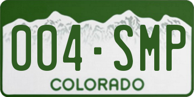 CO license plate 004SMP