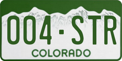 CO license plate 004STR