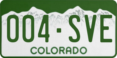 CO license plate 004SVE