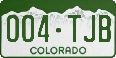 CO license plate 004TJB