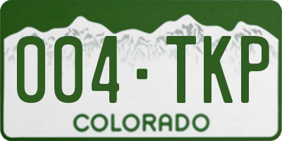 CO license plate 004TKP