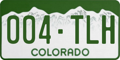 CO license plate 004TLH