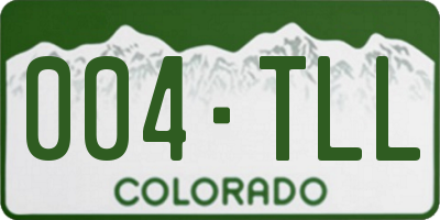 CO license plate 004TLL