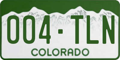 CO license plate 004TLN