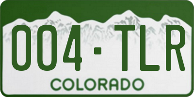 CO license plate 004TLR
