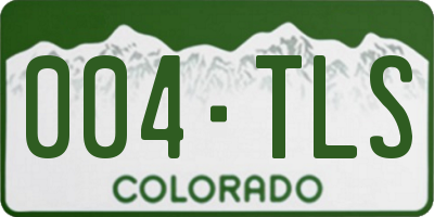 CO license plate 004TLS