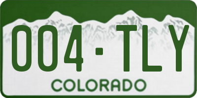 CO license plate 004TLY
