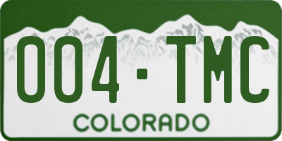 CO license plate 004TMC