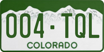 CO license plate 004TQL