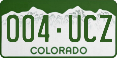 CO license plate 004UCZ