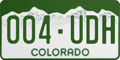 CO license plate 004UDH