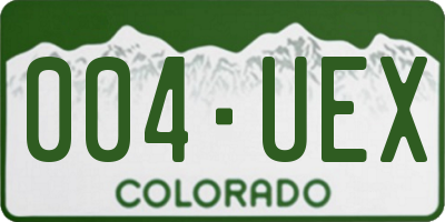 CO license plate 004UEX