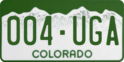 CO license plate 004UGA