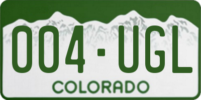 CO license plate 004UGL