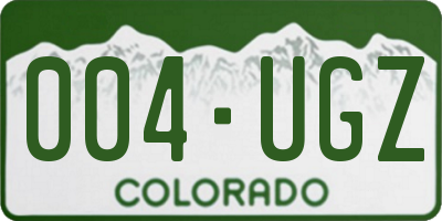 CO license plate 004UGZ