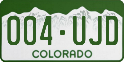 CO license plate 004UJD