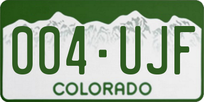 CO license plate 004UJF