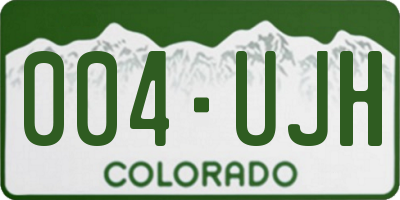 CO license plate 004UJH