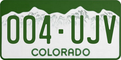 CO license plate 004UJV