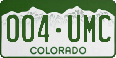 CO license plate 004UMC
