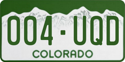 CO license plate 004UQD