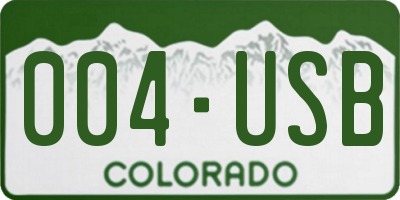 CO license plate 004USB